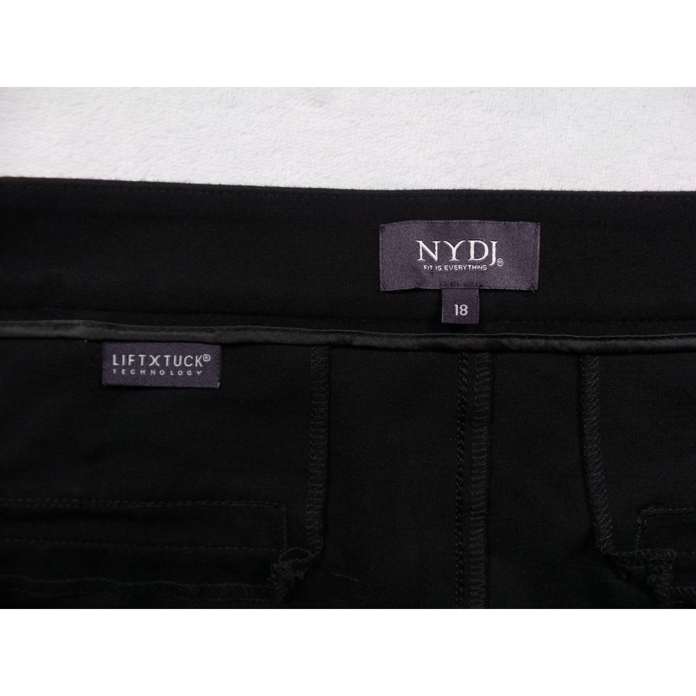 NYDJ Pants Womens‎ Size 18 Black Slim Trouser Ponte Knit Lift Tuck Stretch - Picture 12 of 14